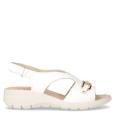 Sandalo in pelle con staffa bianco - Comfort Donna | Boscaini Scarpe