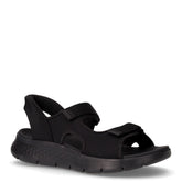 Go Walk Flex sandalo in tessuto nero | Boscaini Scarpe
