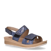 Sandalo in ecopelle con zeppa blu | Boscaini Scarpe