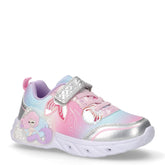 Vivienne sneaker in tessuto con luci bambina argento rosa | Boscaini Scarpe