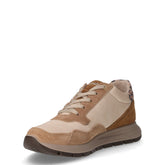 Sneaker in pelle scamosciata ed ecopelle biscotto sabbia | Boscaini Scarpe