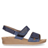 Sandalo con zeppa blu | Boscaini Scarpe
