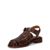 Sandalo alla schiava in pelle cacao | Boscaini Scarpe