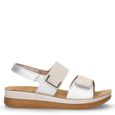 Sandalo in ecopelle con zeppa ghiaccio | Boscaini Scarpe