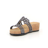 Ciabatta con zeppa nero | Boscaini Scarpe