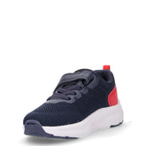 Hudson Mini sneaker in tessuto ed ecopelle bambino blu navy rosso | Boscaini Scarpe