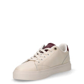 Feminine Cupsole Monogram sneaker in pelle crema bordeaux | Boscaini Scarpe