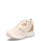 Sneaker in tessuto ed ecopelle avorio | Boscaini Scarpe