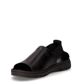 Sandalo aperto in pelle nero | Boscaini Scarpe