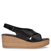 Sandalo con zeppa nero - Sandali Con Tacco Donna | Boscaini Scarpe