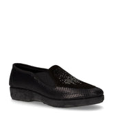 Pantofola slip on in pelle nero - Ciabatte Donna | Boscaini Scarpe