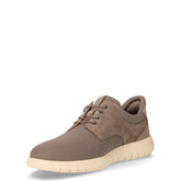 Sneaker in tessuto e pelle tortora | Boscaini Scarpe