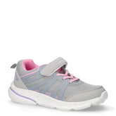 Sneaker bambina in tessuto ed ecopelle grigio | Boscaini Scarpe