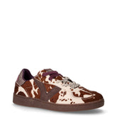 Sneakers in pelle effetto cavallino marrone bianco | Boscaini Scarpe