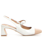 Décolleté slingback con cinturino off white - Slingback | Boscaini Scarpe
