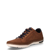 Sneaker in ecopelle con zip cognac | Boscaini Scarpe