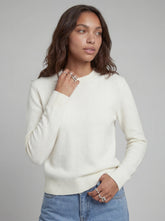 Maglia girocollo in maglia bianco | Boscaini Scarpe