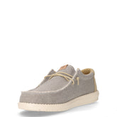 Wally stringata casual in tessuto grigio oliva | Boscaini Scarpe