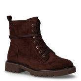 Anfibio in tessuto scamosciato con zip mocca | Boscaini Scarpe