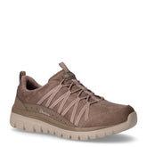 Graceful cozy hug sneaker in ecopelle e tessuto marrone e beige | Boscaini Scarpe