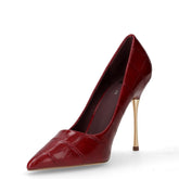 Décolleté a punta in ecopelle cocco bordeaux | Boscaini Scarpe