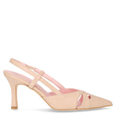 Décolleté slingback a punta in ecopelle nude - DU SIMON | Boscaini Scarpe