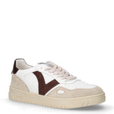 Sneaker in pelle ed ecopelle bianco marrone | Boscaini Scarpe