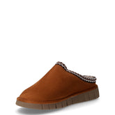 Ciabatta in tessuto con bordo decorativo cammello | Boscaini Scarpe