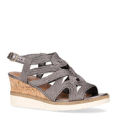 Sandalo in tessuto con tacco canna di fucile - Sandali Con Tacco Donna | Boscaini Scarpe