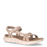 Go Walk Flex Sandal Sublime sandalo sportivo in tessuto taupe | Boscaini Scarpe