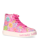 Eloise sneaker in tessuto con fiori applicati bambina fuxia fantasia - Sneakers Bambina | Boscaini Scarpe