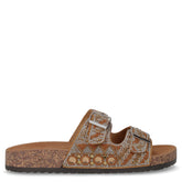 Ciabatta in tessuto con mini strass marrone - TOO LIKE | Boscaini Scarpe