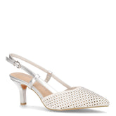 Slingback in ecopelle con tacco argento | Boscaini Scarpe