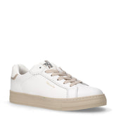 Sneaker in pelle ed ecopelle bianco beige | Boscaini Scarpe