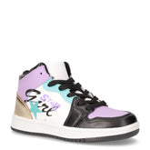 Sneaker da bambina in ecopelle nero viola - Scarpe Bambina | Boscaini Scarpe