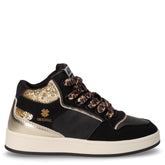 Sneaker in ecopelle bambina nero oro | Boscaini Scarpe
