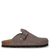 Ciabatta in pelle grigio | Boscaini Scarpe