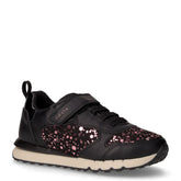 Fastics girl sneaker in ecopelle bambina nero e viola | Boscaini Scarpe