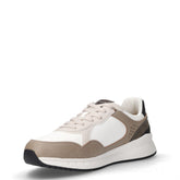 Branthon sneaker in pelle e tessuto bianco sabbia | Boscaini Scarpe