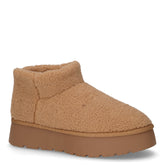 Stivaletto caldo in tessuto con platform cammello - Donna | Boscaini Scarpe