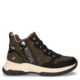 Sneaker in tessuto ed ecopelle nero kaki - Sneakers Donna | Boscaini Scarpe