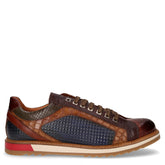 Stringata sportiva in pelle legno blu - EXTON UOMO | Boscaini Scarpe