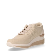 Sneaker in tessuto con zeppa beige | Boscaini Scarpe