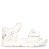 Whippy sandalo in ecopelle bambina bianco argento | Boscaini Scarpe