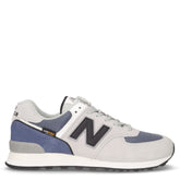 574 sneaker in pelle e tessuto grigio chiaro | Boscaini Scarpe