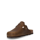 Ciabatta in pelle marrone ingrassato | Boscaini Scarpe