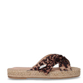 Paros 03 ciabatta in tessuto leopardato | Boscaini Scarpe