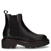 Stivaletto beatles in pelle con tacco nero | Boscaini Scarpe