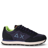 Tom Fluo sneaker in tessuto e pelle navy blue | Boscaini Scarpe