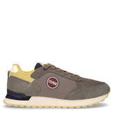 Travis Authentic 045 sneaker in pelle e tessuto marrone navy - Sneakers Uomo | Boscaini Scarpe